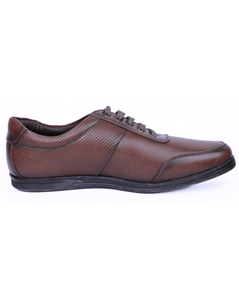 Tom Smith Mens Rexine Brown Lace-Up Casual Shoes