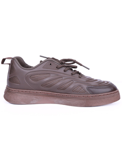 Bonkerz Mens Rexine Coffee Lace-Up Casual Shoes