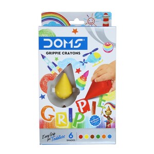 Doms Grippie Crayons 6 Shades 8354