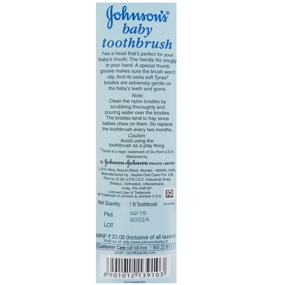 Johnson & Johnson Baby Tooth Brush 1pc
