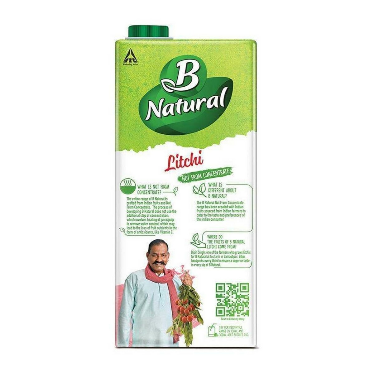 B Natural Litchi Juice 1Litre