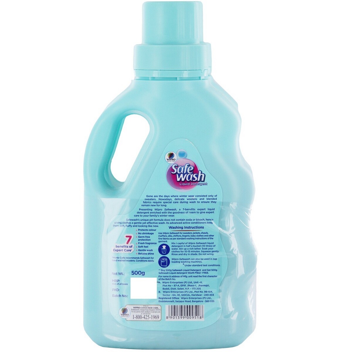 Safe Wash Liquid Detergent 500g 2's
