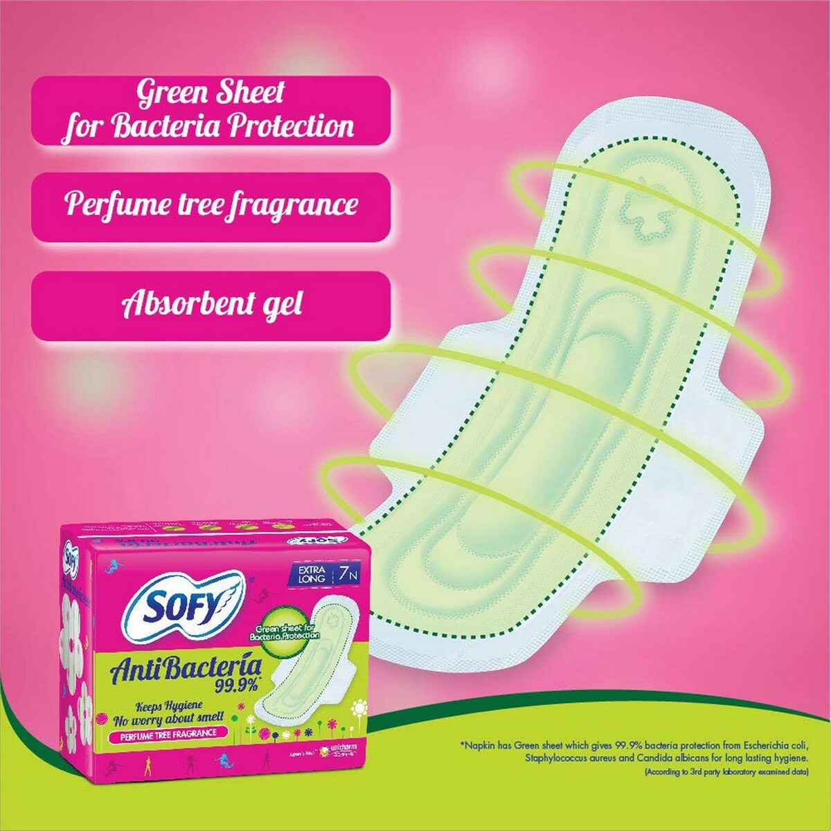 Sofy Anti Bacteria Pads Extra Large 7's