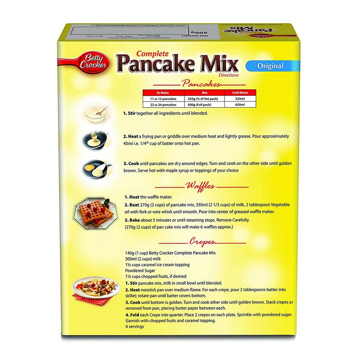 Betty Crocker Pan Cake Mix 500g