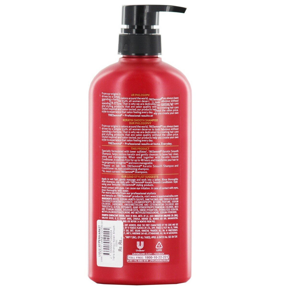 TRESemme Shampoo Keratin Smooth 580ml
