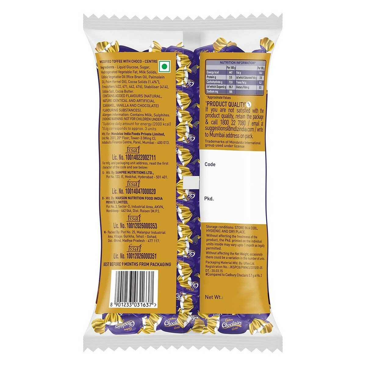 Cadbury Chocolairs Gold 58's