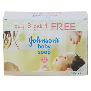 Johnson & Johnson Baby Soap 150g 3+1 Free