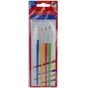 Faber-Castell Synthetic Brush Tri Grip 4Pcs 116401