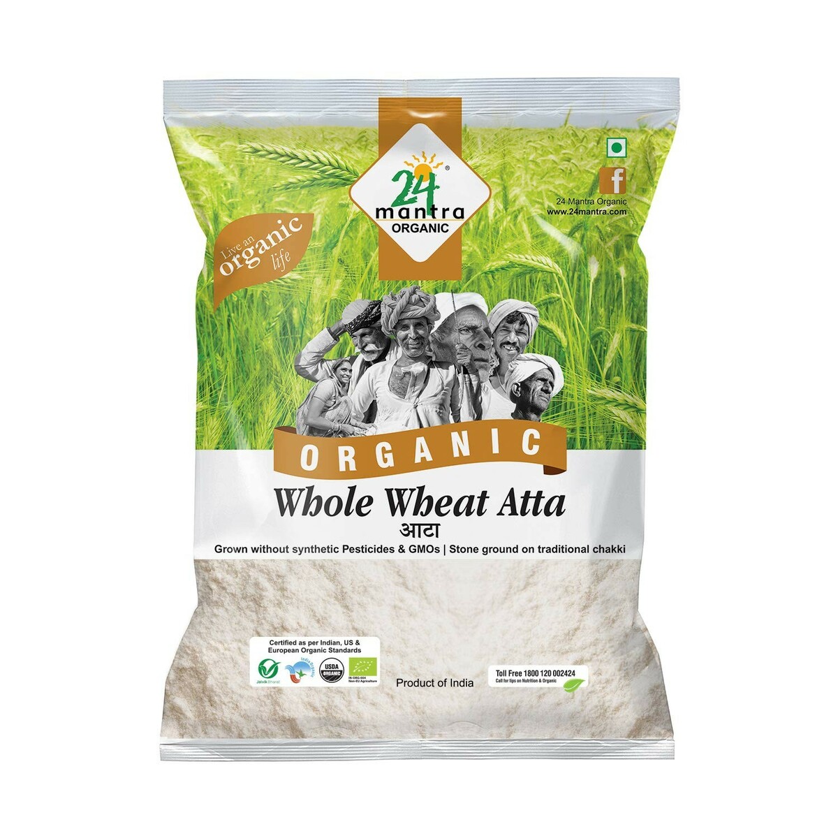 24 Mantra Organic Whole Wheat Atta 5kg