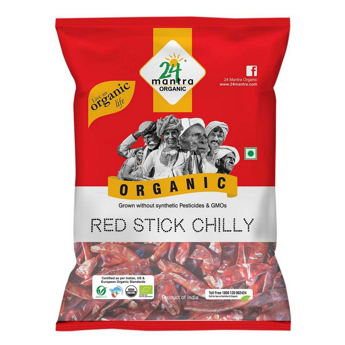 24 Mantra Organic Red Chilly 100g