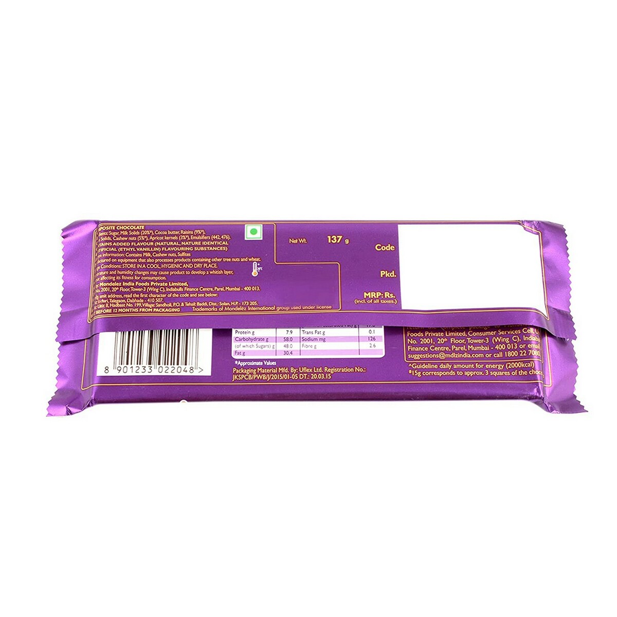 Cadbury Dairy Milk Silk Fruit & Nut 137g