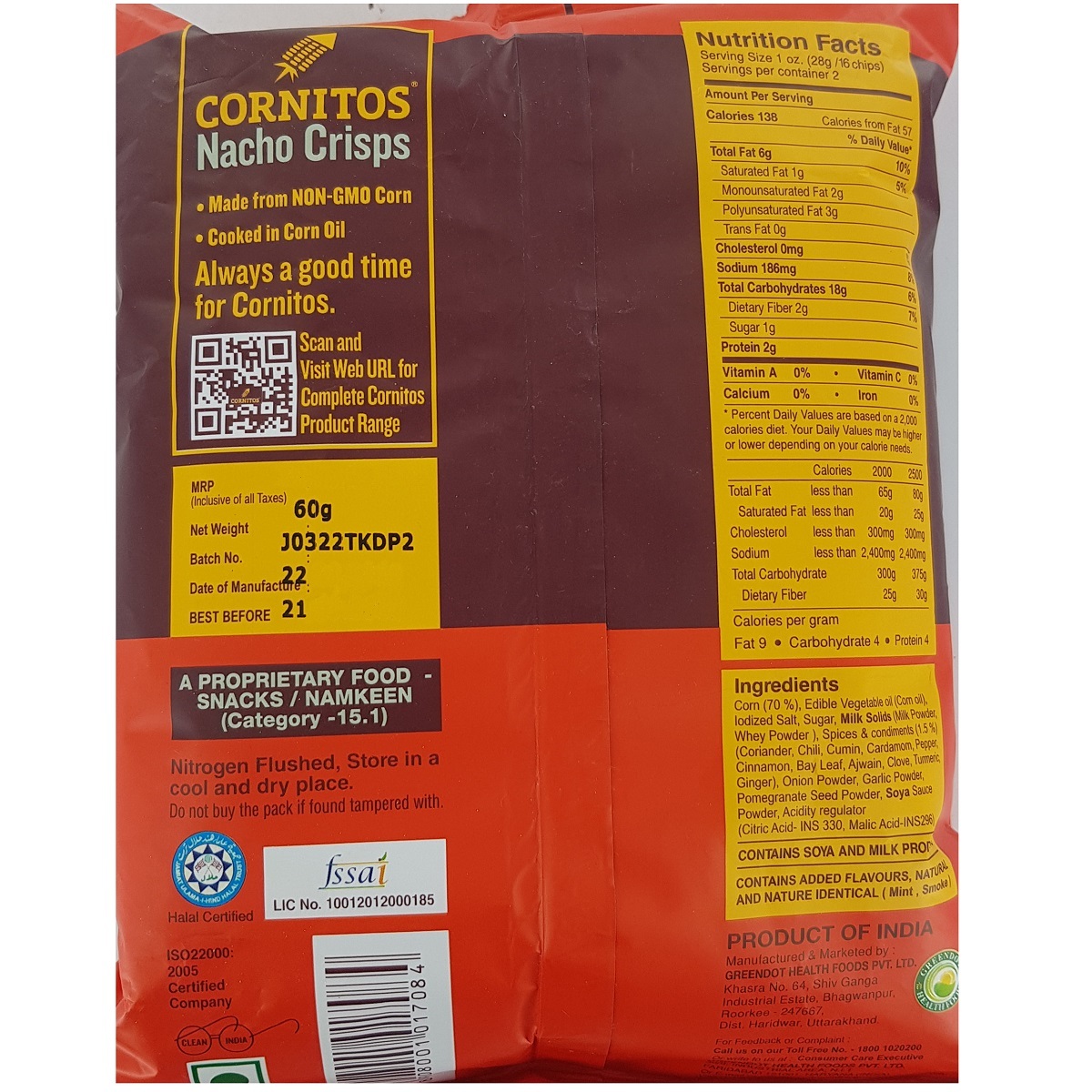 Cornitos Chips Tikka Masala 55g