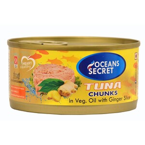 Ocean Secret Tuna Chunks  in Vegetable Oil With Ginger Slice 180g