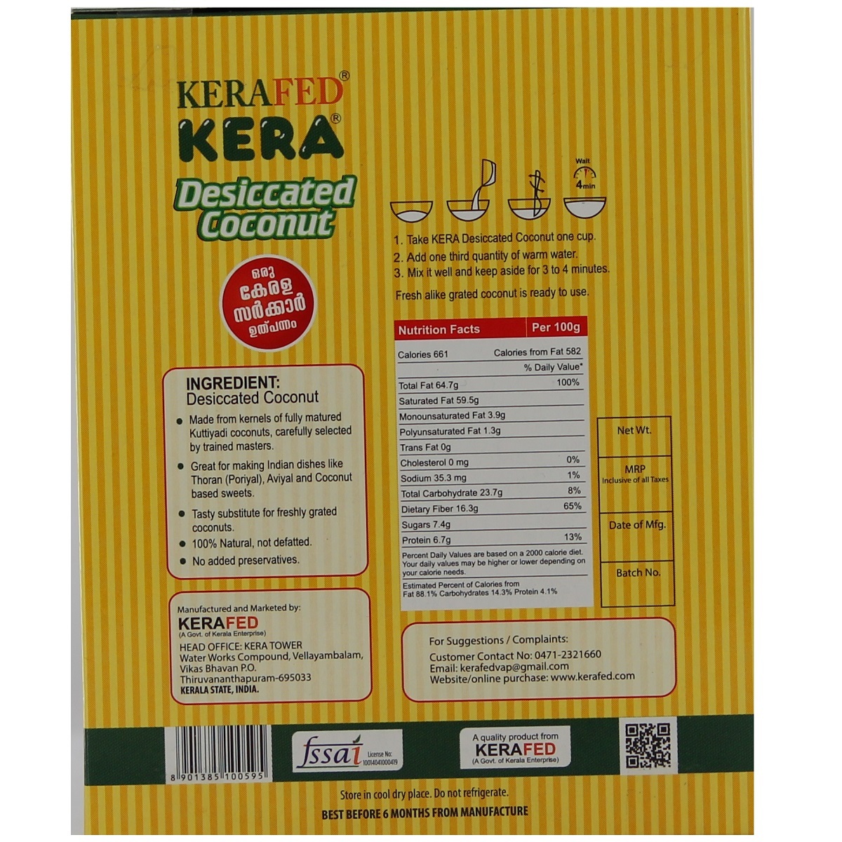 Kera Desiccated Coconut 100g