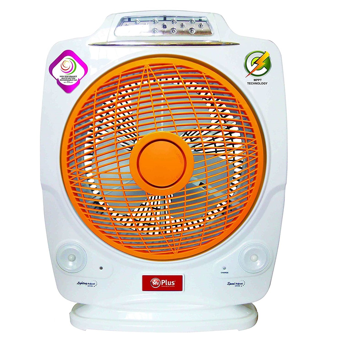 Mr Plus Rechargeable Fan With LED Light  3412