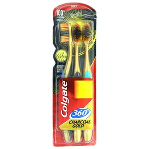 Colgate Toothbrush 360° Gold 2 + 1 Free Assorted Colours