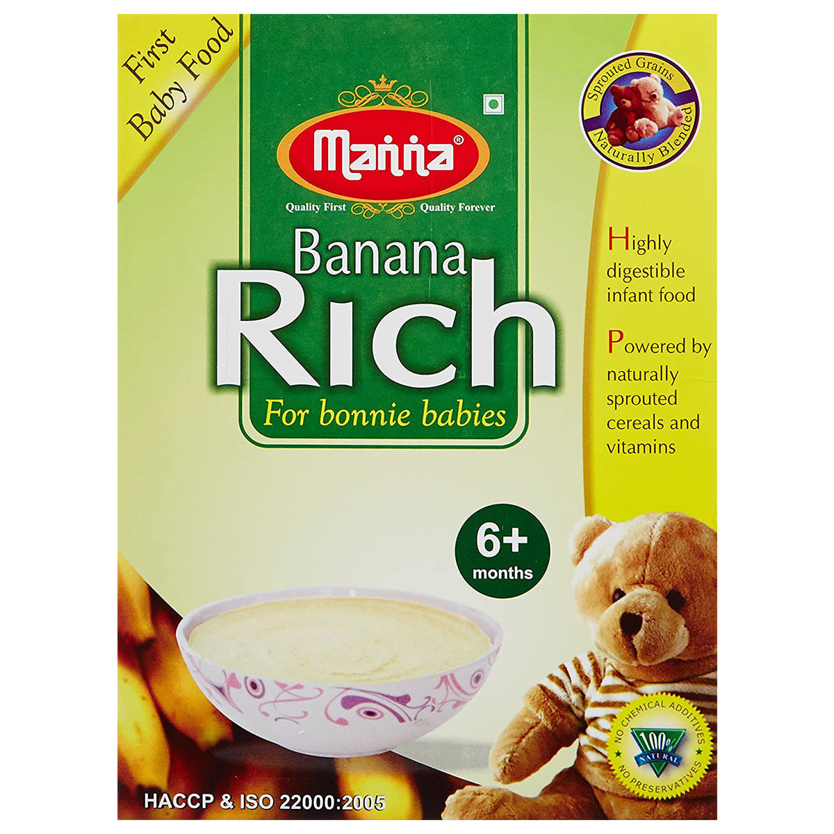 Manna Baby Cereals Banana Rich 200g