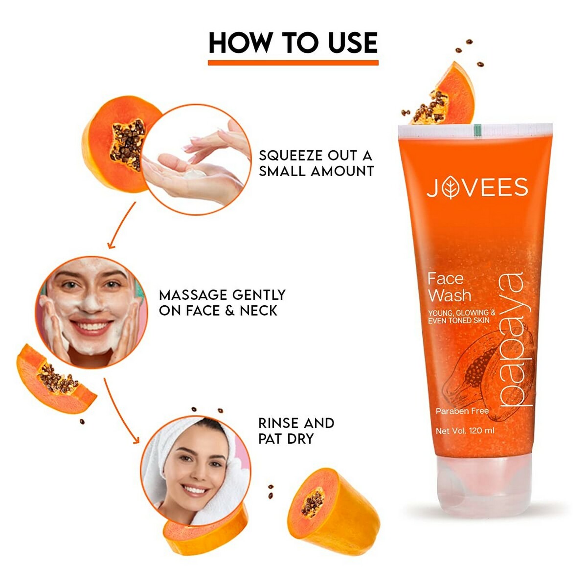 Jovees Face Wash Papaya 120ml