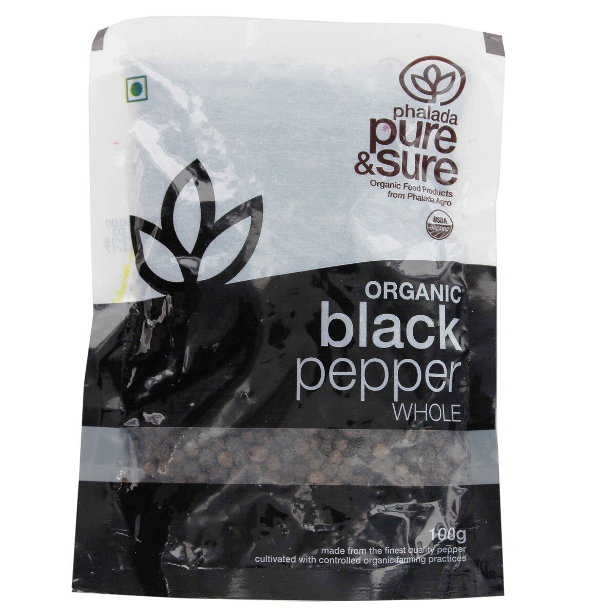 Pure & Sure Organic Black Pepper Whole 100g