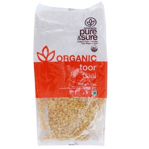 Pure & Sure Organic Toor Daal 500g
