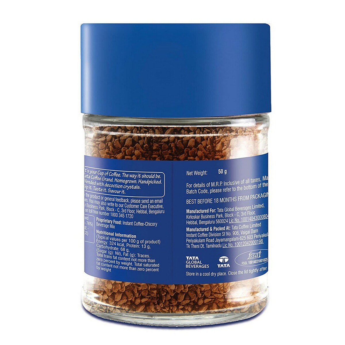 Tata Tetley Coffee Grand Instant 50g Jar