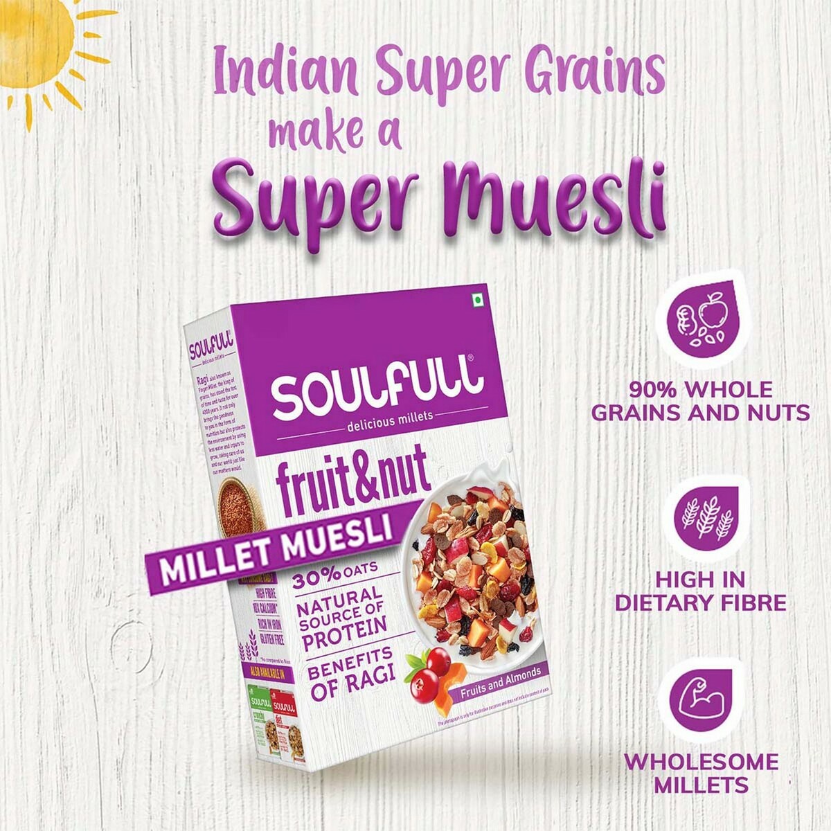 Soulfull Millet Museli Fruity With Almonds 400g