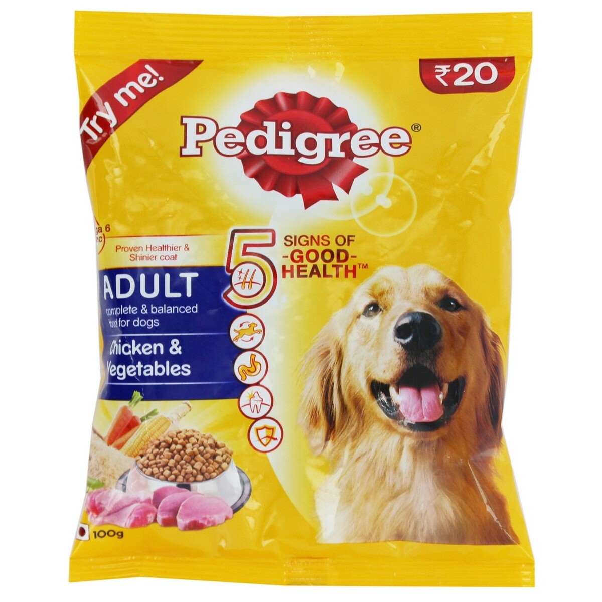 Buy Pedigree Dog Food Chicken & Vegetables Adult 100g