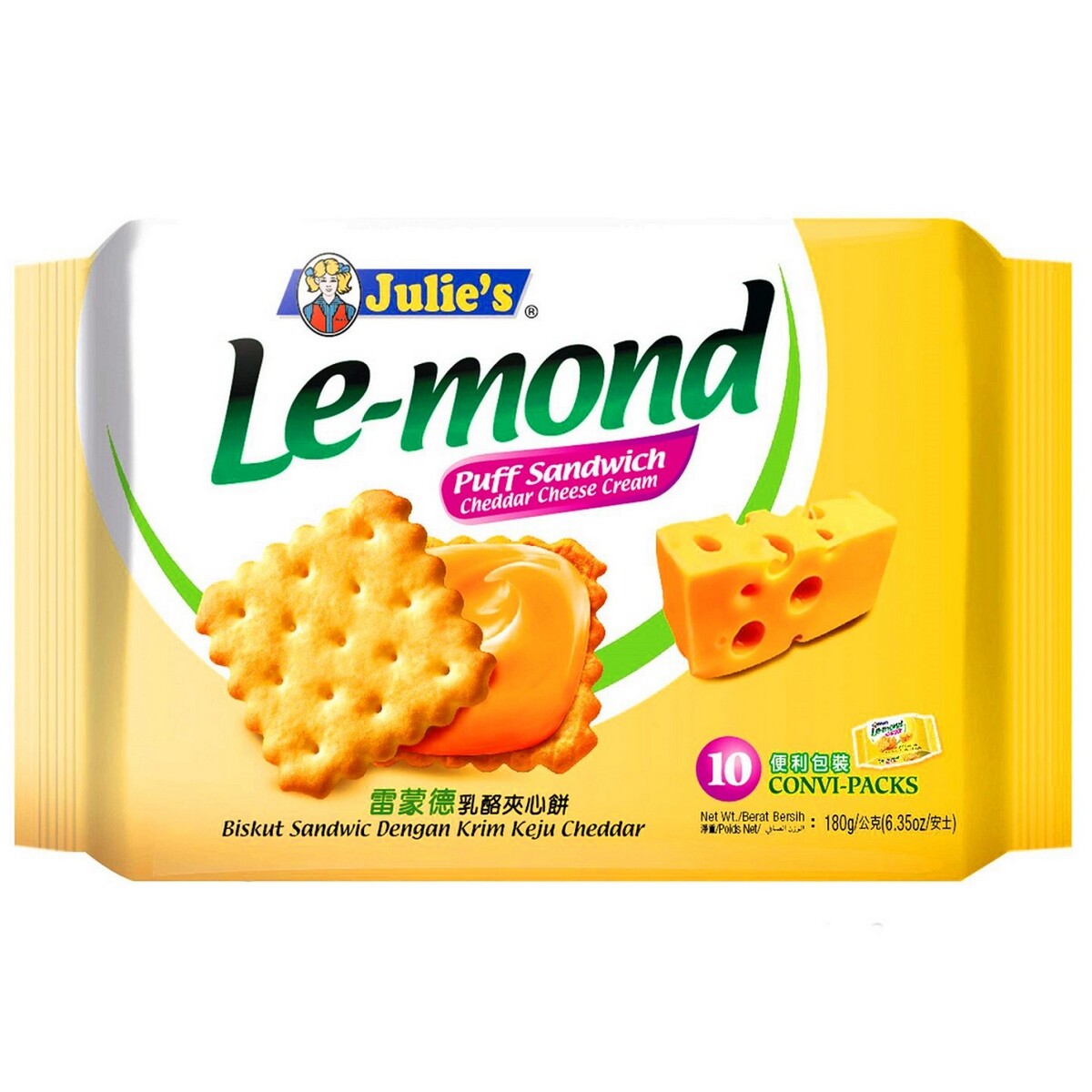 Julie's Le-Mond Puff Sandwich Cheddar 180gm