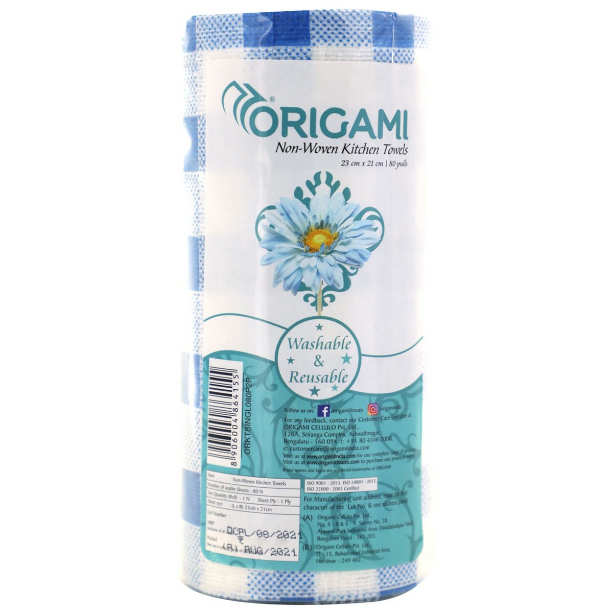 Origami Non Woven Kitchen Towel 80 Pulls 1 Roll