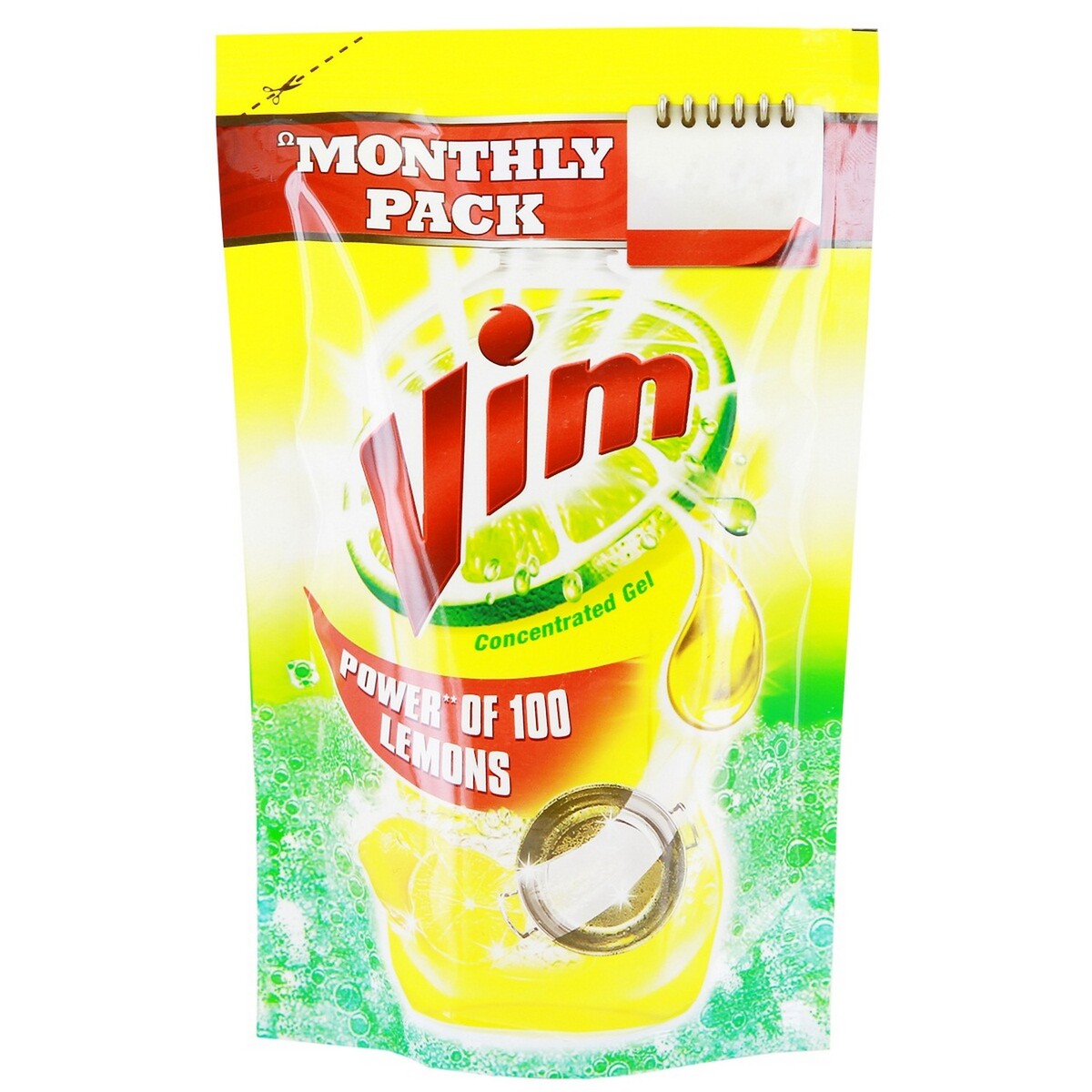 Vim Dish wash Liquid Pouch Yellow 225ml