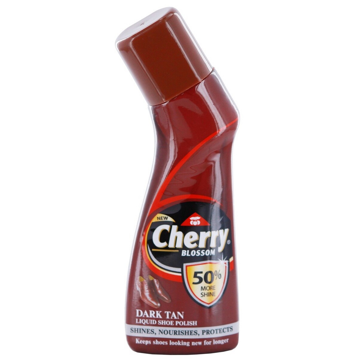 Cherry Blossom Shoe Polish Dark Tan Liquid 75ml