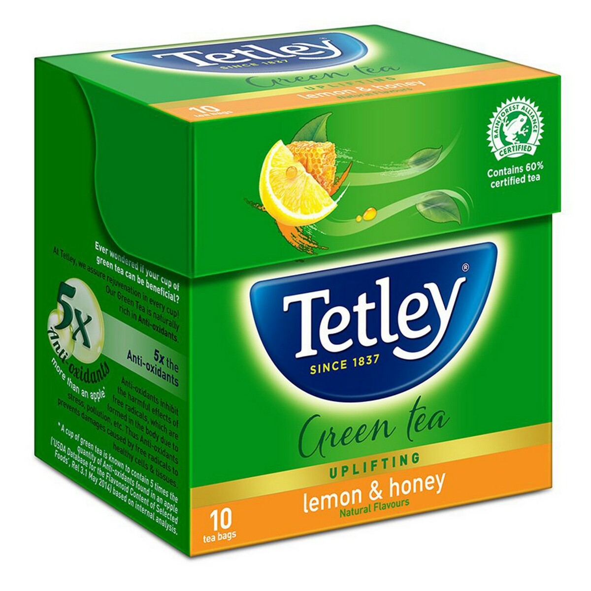 Tata Tetley Green Tea With Lemon & Honey 10 Tea Bags