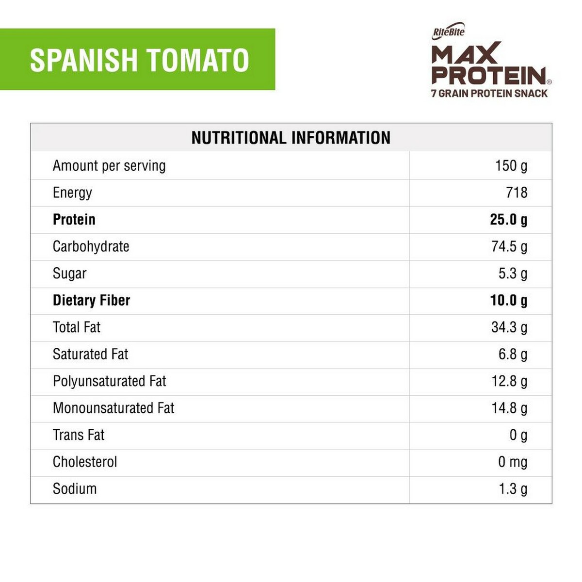 Rite Bite Max Protein Spanish Tomato 120g