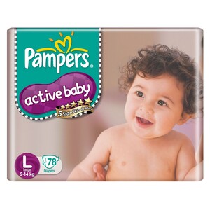 Pampers Active Baby Large 78's