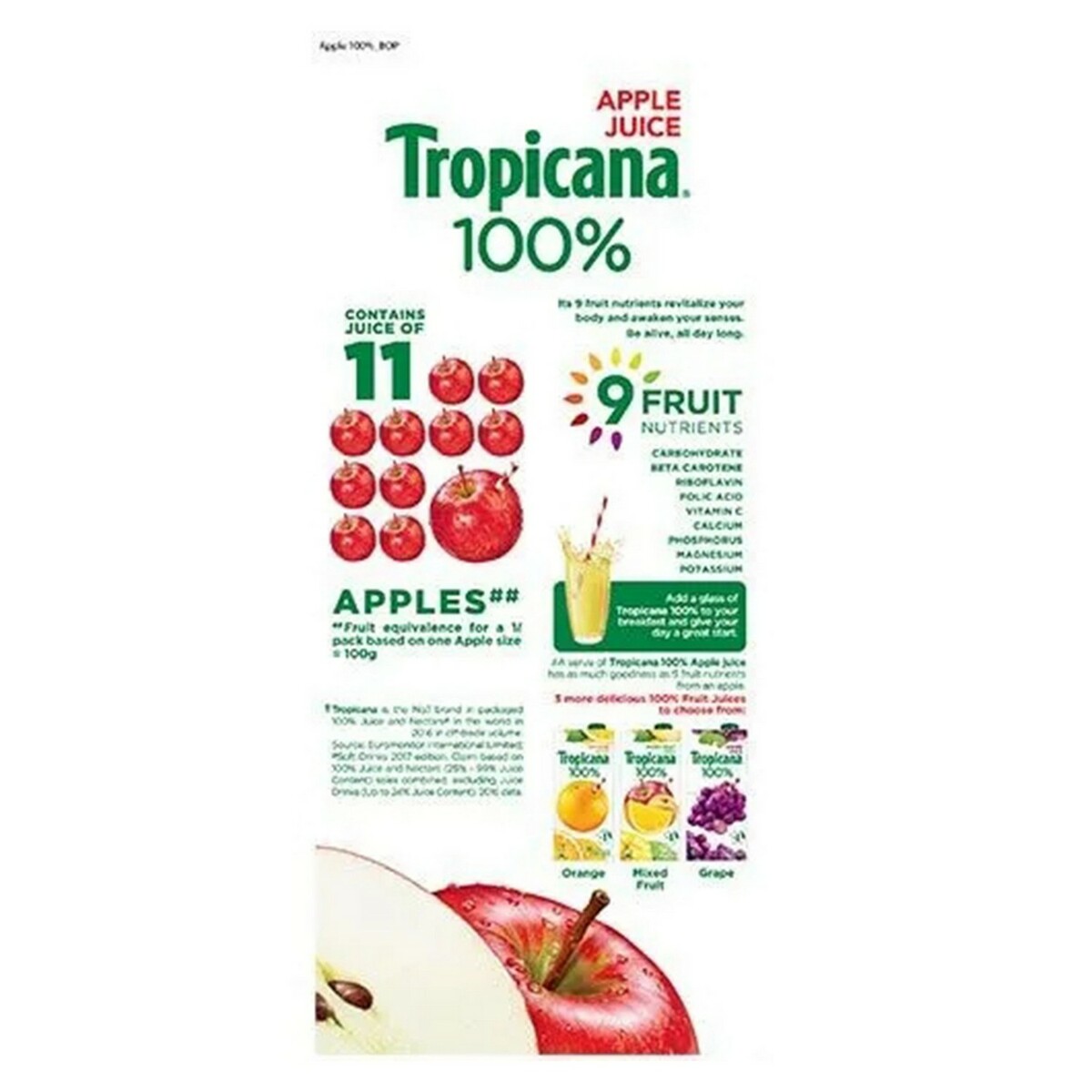 Tropicana Fruit Juice Pure Gold Apple 1Litre