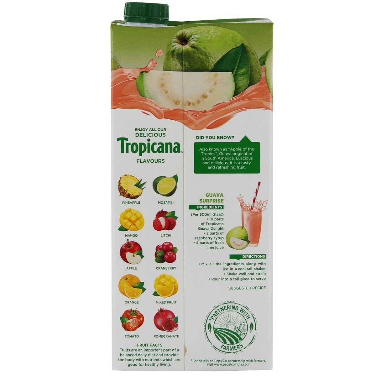 Tropicana Fruit Juice Pure Guava 1Litre