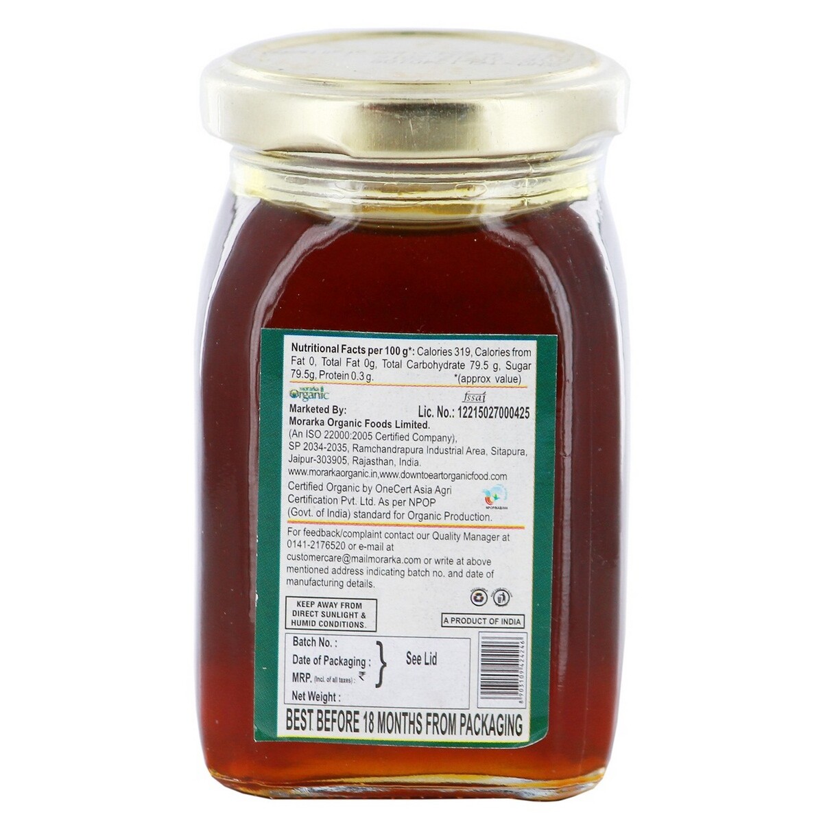 Down to Earth Organic Honey 500g