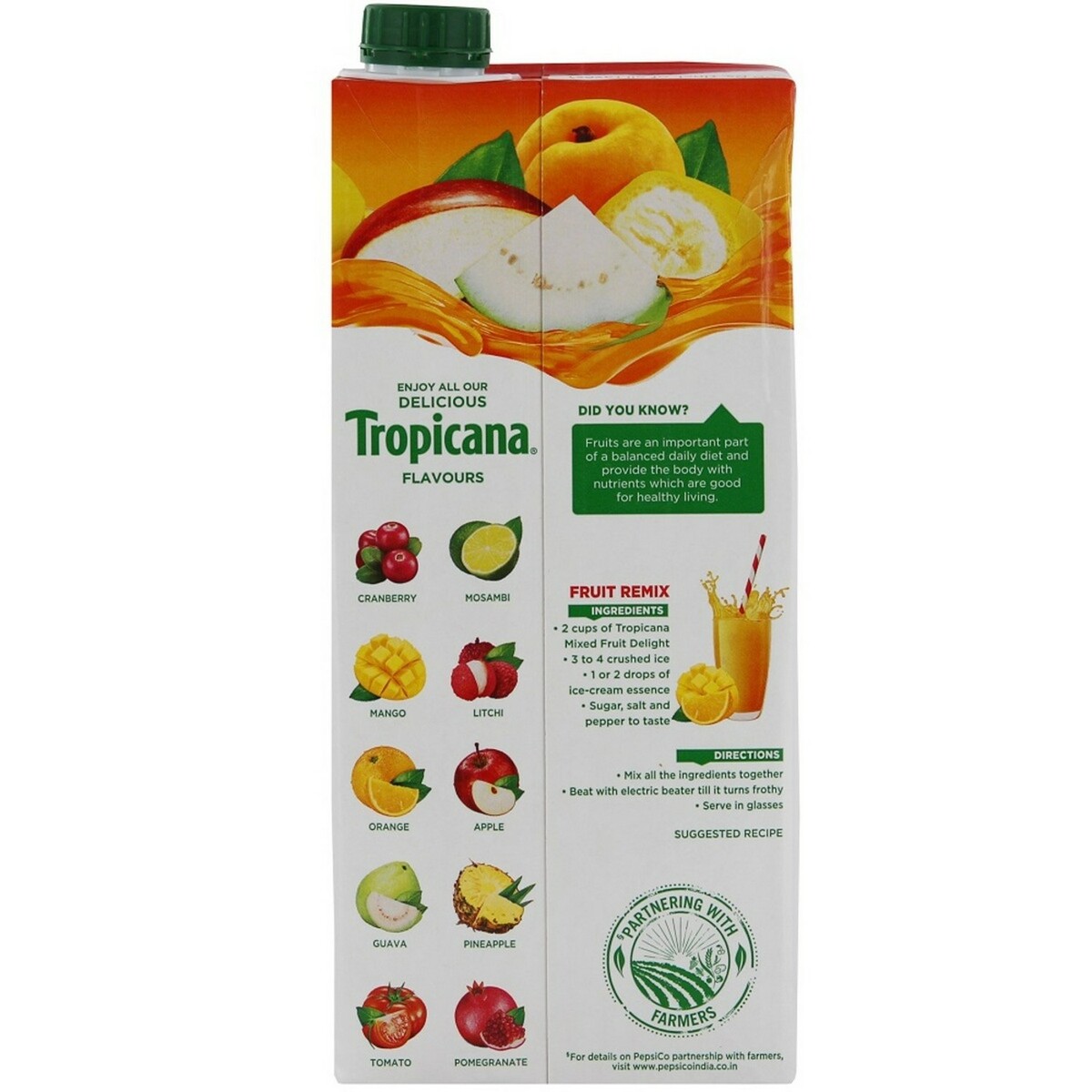 Tropicana Fruit Juice Pure Mixed Fruit 1Litre