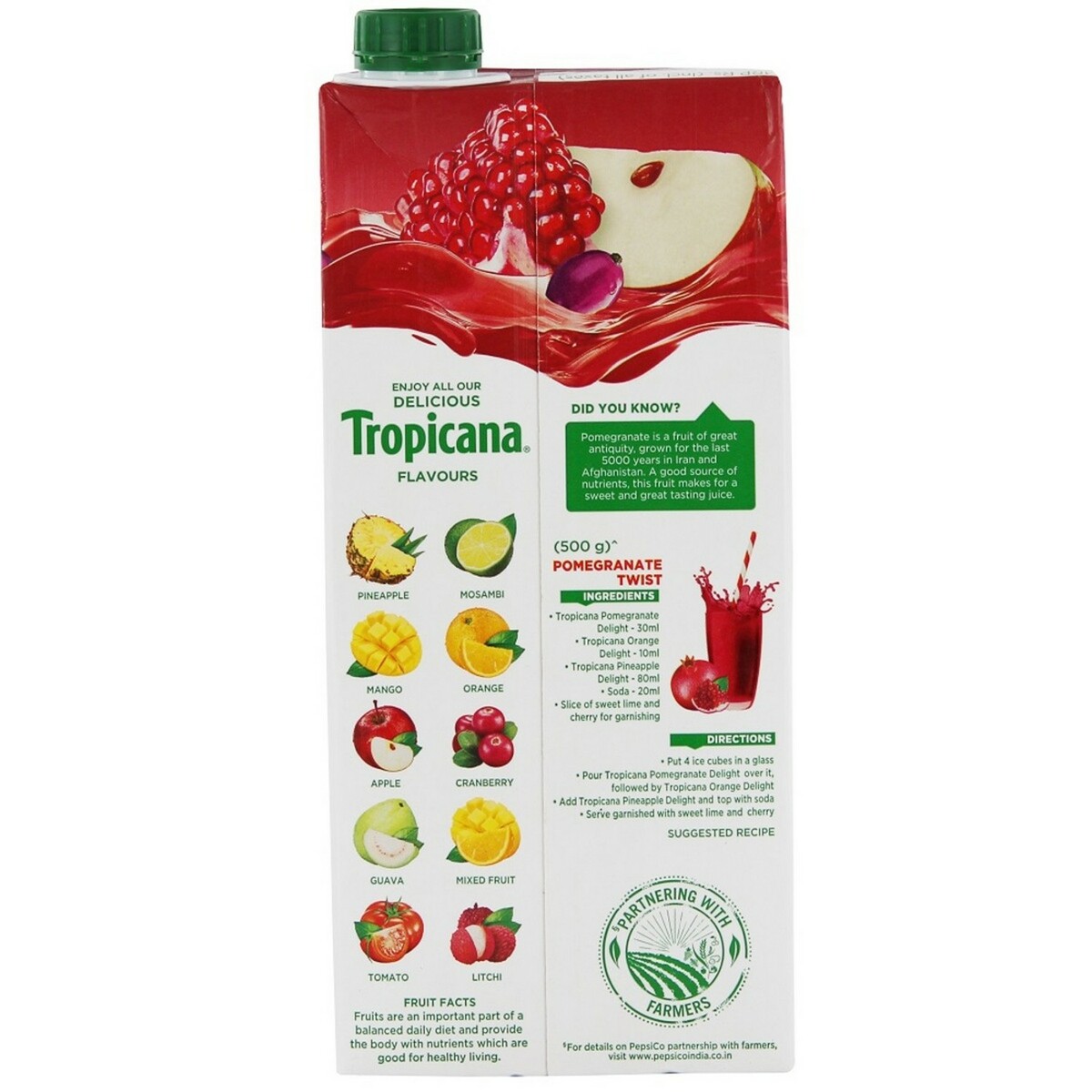 Tropicana Fruit Juice Pure Pomegranate 1Litre