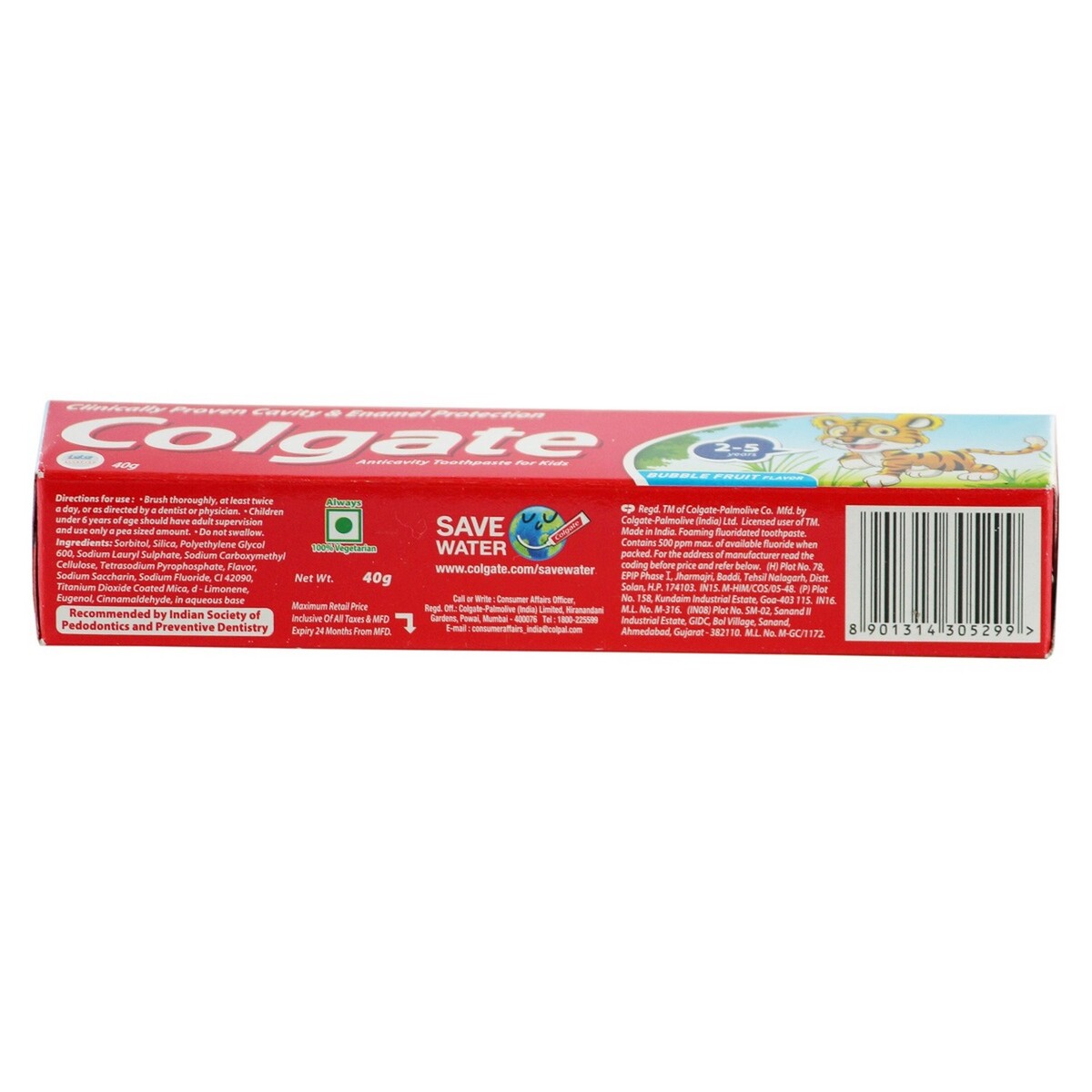 Colgate Toothpaste Kids Bubble Fruit 40g