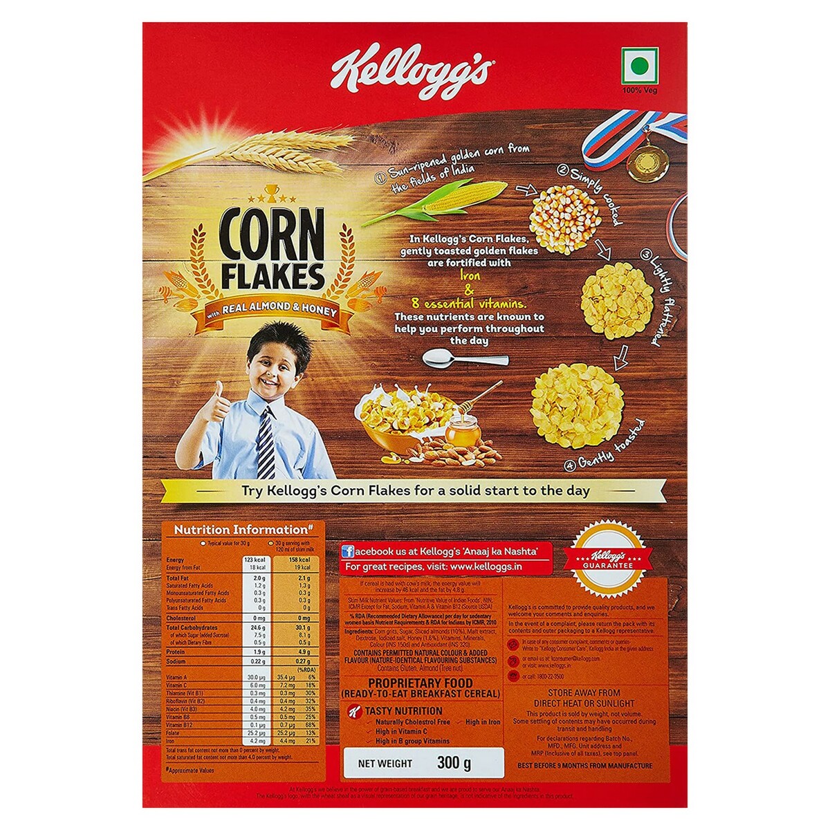 Kelloggs Corn Flakes Almond & Honey 300g