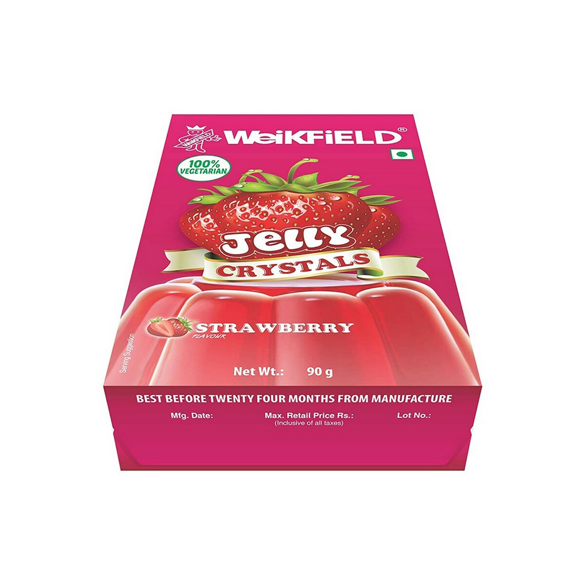 Weikfield Jelly Crystals Strawberry 90g