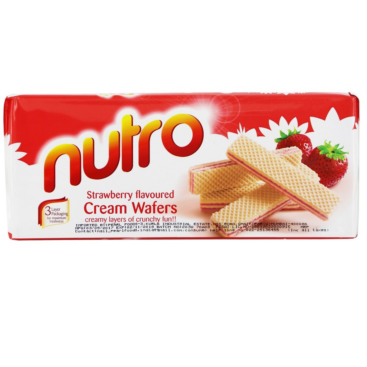Nutro Strawberry Flavoured Cream Wafers 150g