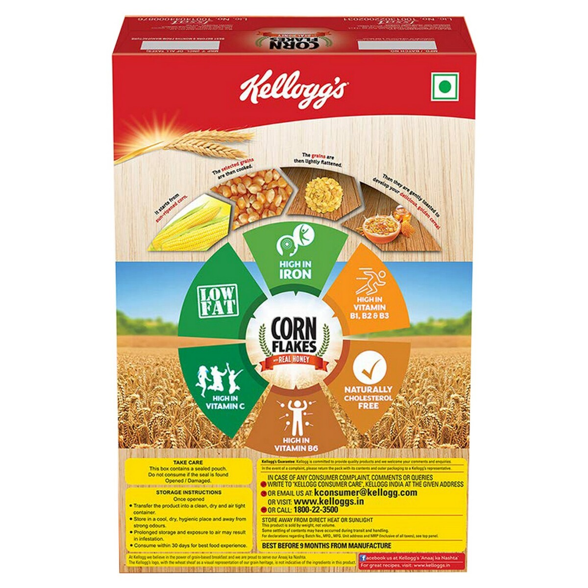 Kellogg's Corn Flakes Real Honey 300g
