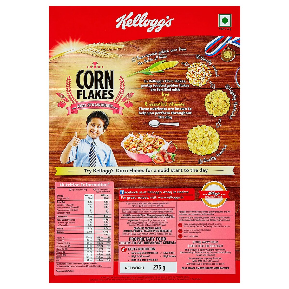 Kellogg's Corn Flakes Strawberry 275g