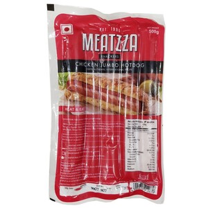 Meatzza Chicken Jumbo Hot Dog Skin Less 500gm