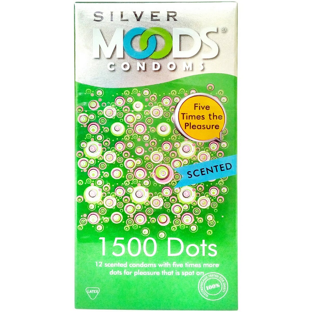 Moods Condom Silver 1500 Dotts 12's