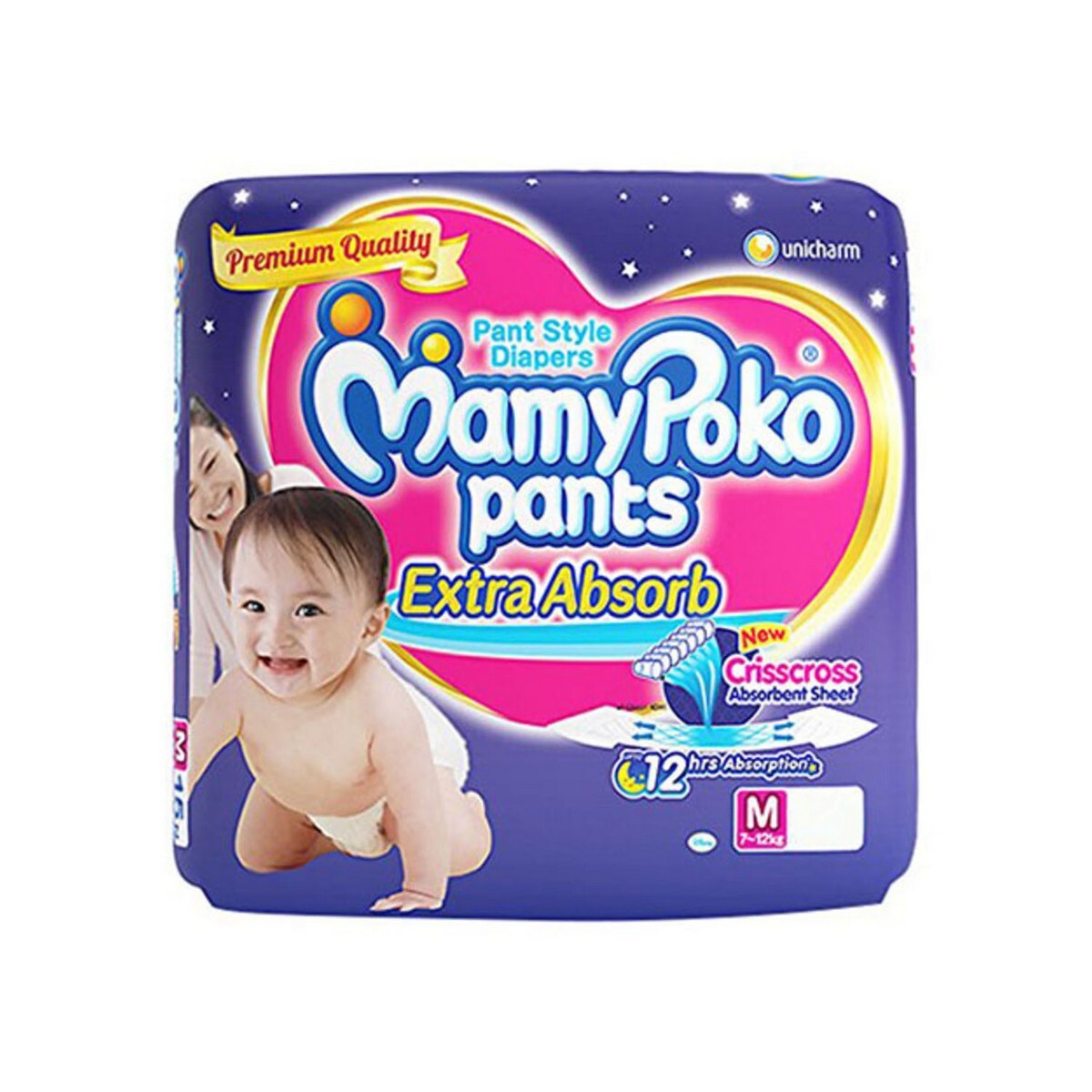 Mamy Poko Diaper Med 7-12kg 12's