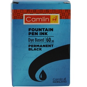 Camlin Fountan Pen Ink Black 60ml 5119333