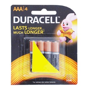 Duracell Alkaline Battery AAA 4pc